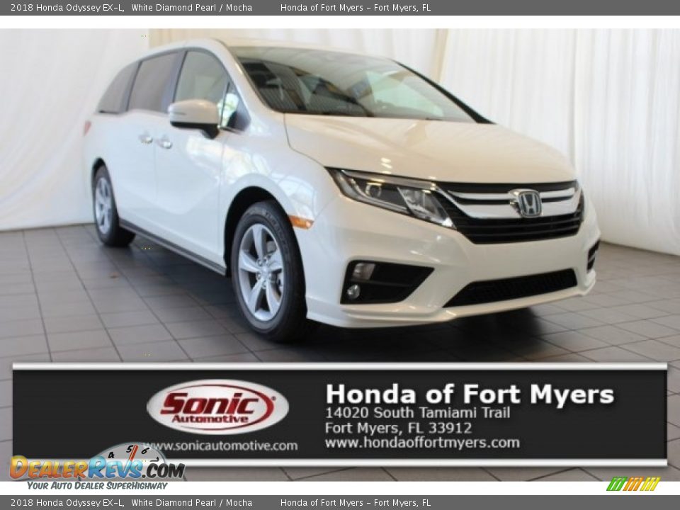 2018 Honda Odyssey EX-L White Diamond Pearl / Mocha Photo #1