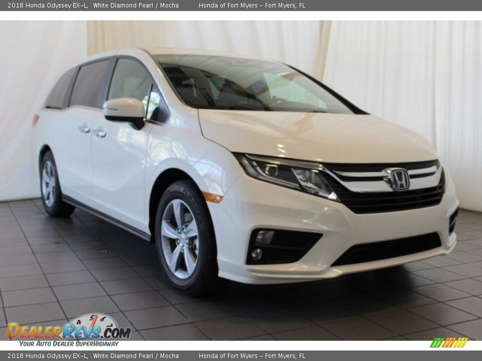 2018 Honda Odyssey EX-L White Diamond Pearl / Mocha Photo #2