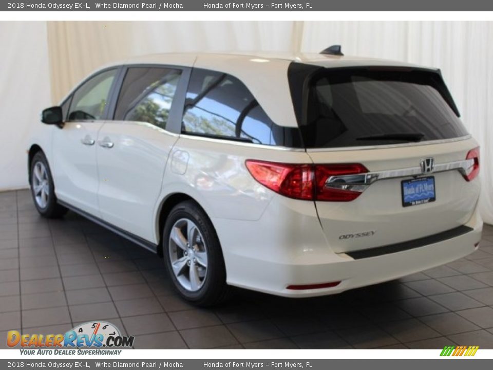 2018 Honda Odyssey EX-L White Diamond Pearl / Mocha Photo #7
