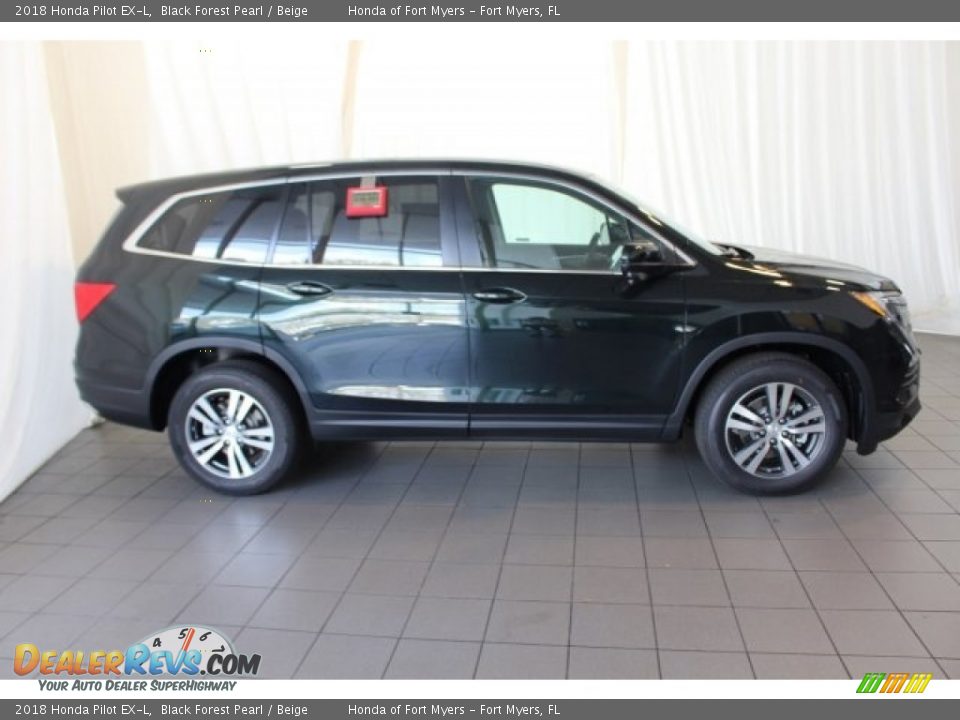 2018 Honda Pilot EX-L Black Forest Pearl / Beige Photo #3