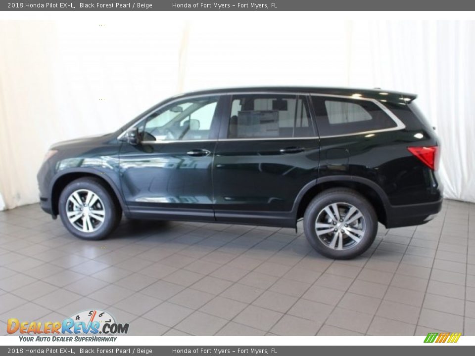 2018 Honda Pilot EX-L Black Forest Pearl / Beige Photo #5