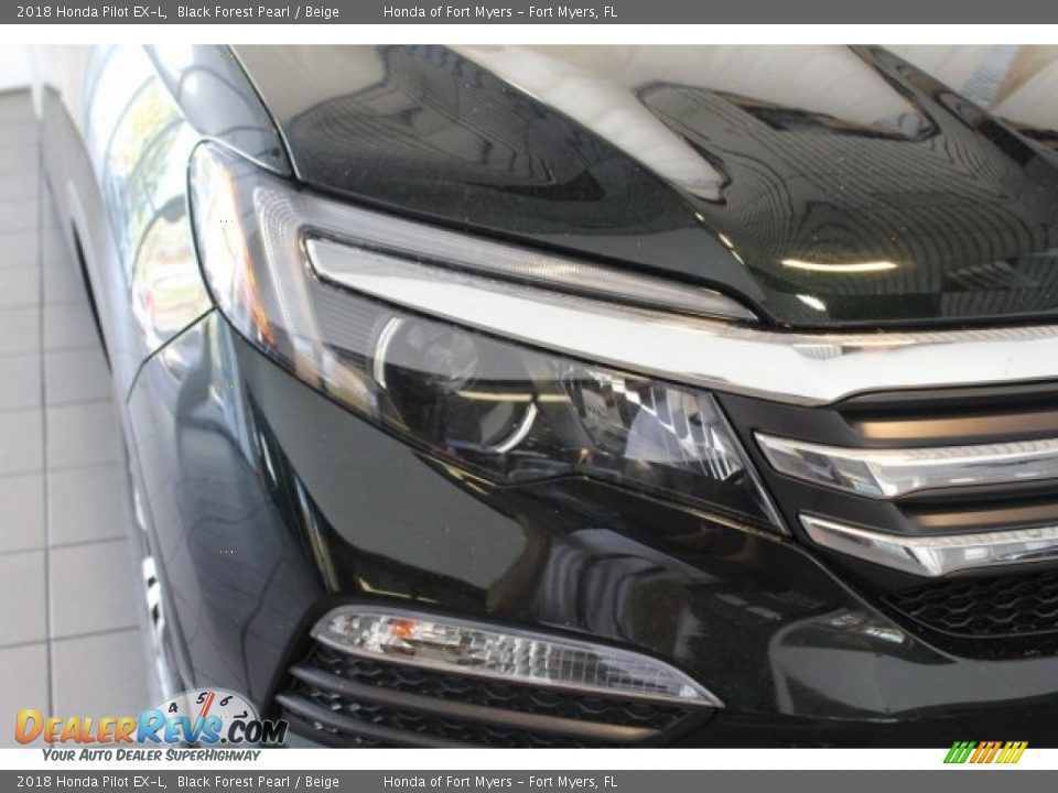 2018 Honda Pilot EX-L Black Forest Pearl / Beige Photo #6