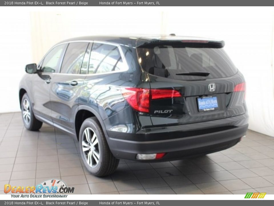 2018 Honda Pilot EX-L Black Forest Pearl / Beige Photo #7