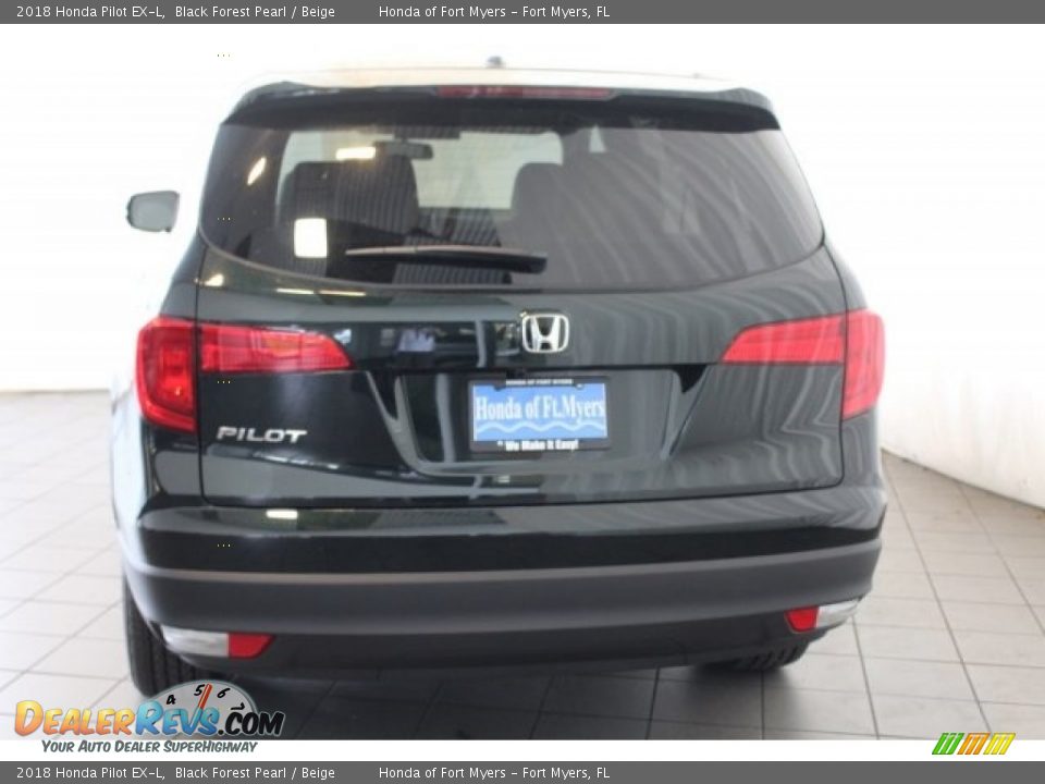 2018 Honda Pilot EX-L Black Forest Pearl / Beige Photo #8