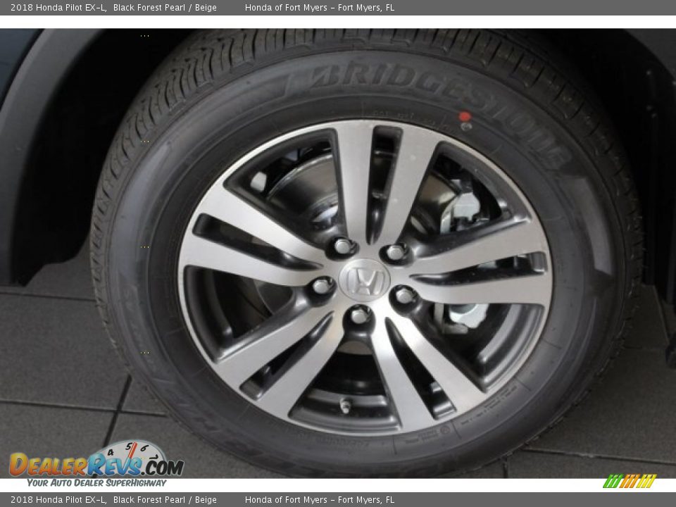 2018 Honda Pilot EX-L Black Forest Pearl / Beige Photo #10