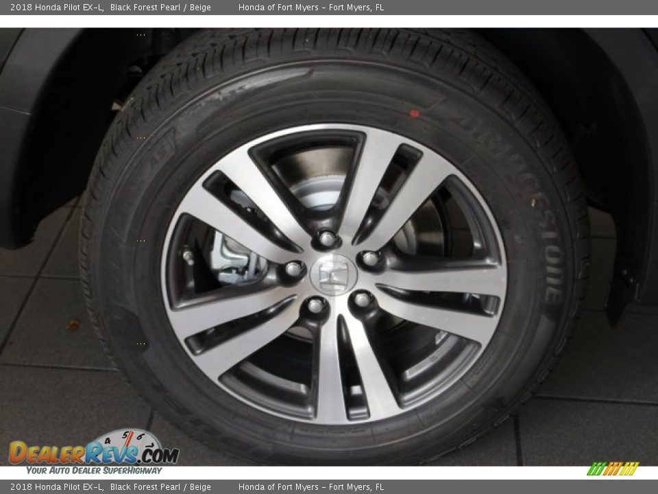 2018 Honda Pilot EX-L Black Forest Pearl / Beige Photo #11
