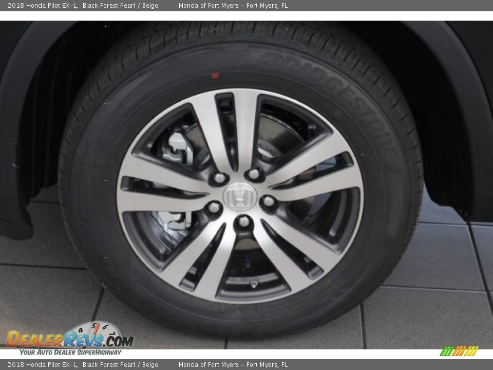 2018 Honda Pilot EX-L Black Forest Pearl / Beige Photo #12