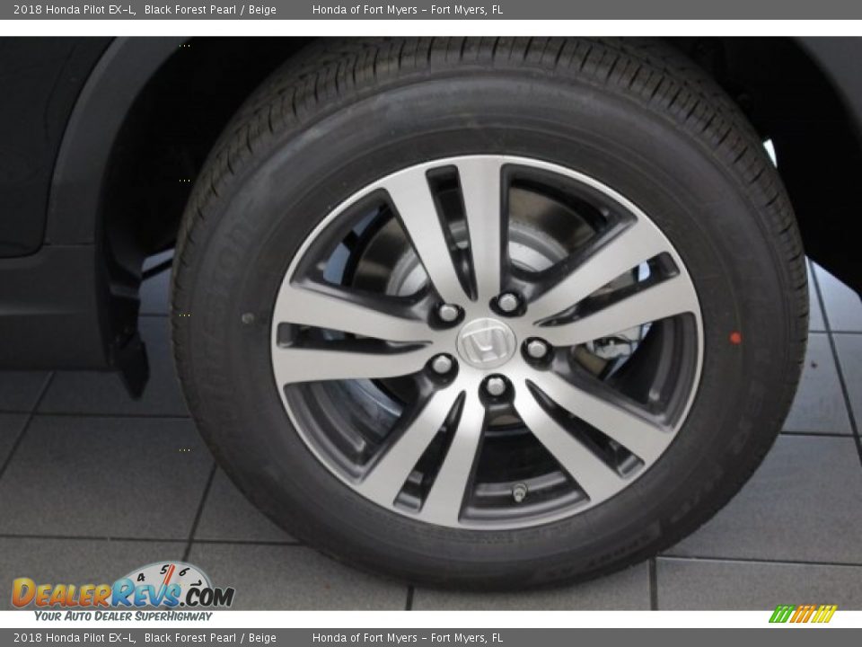 2018 Honda Pilot EX-L Black Forest Pearl / Beige Photo #13