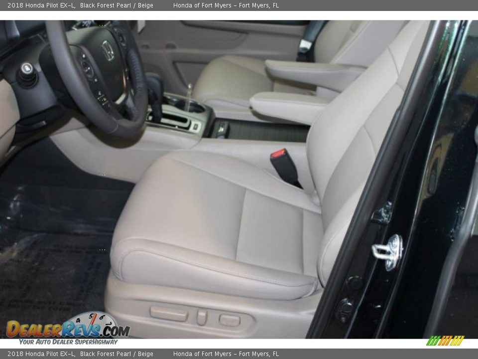 2018 Honda Pilot EX-L Black Forest Pearl / Beige Photo #16