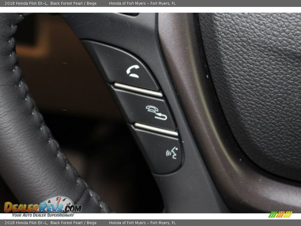 2018 Honda Pilot EX-L Black Forest Pearl / Beige Photo #24