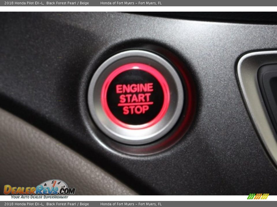 2018 Honda Pilot EX-L Black Forest Pearl / Beige Photo #29