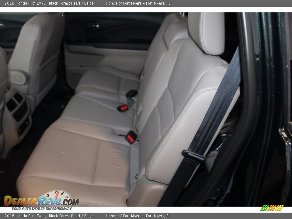2018 Honda Pilot EX-L Black Forest Pearl / Beige Photo #35