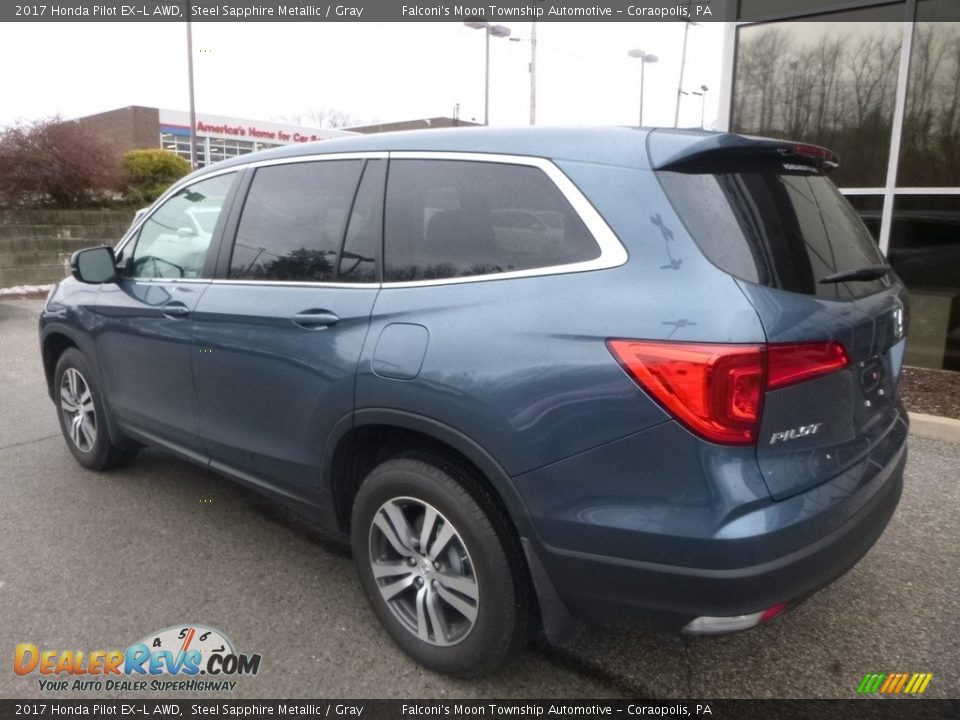 2017 Honda Pilot EX-L AWD Steel Sapphire Metallic / Gray Photo #2