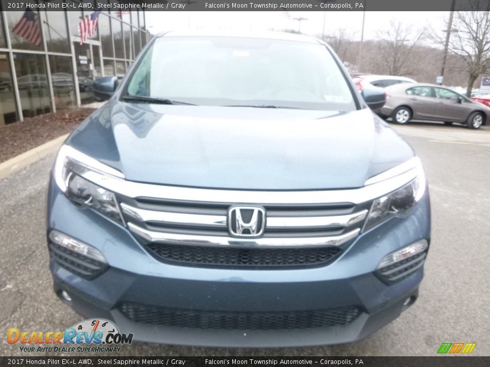 2017 Honda Pilot EX-L AWD Steel Sapphire Metallic / Gray Photo #6
