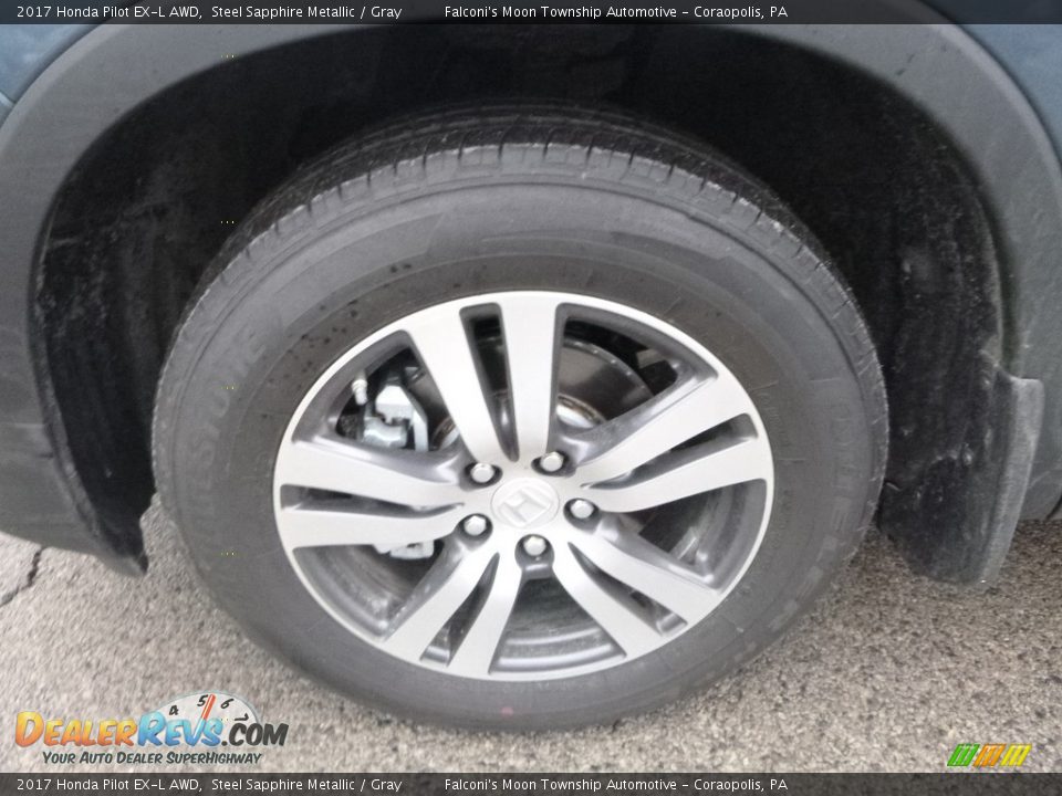 2017 Honda Pilot EX-L AWD Steel Sapphire Metallic / Gray Photo #7