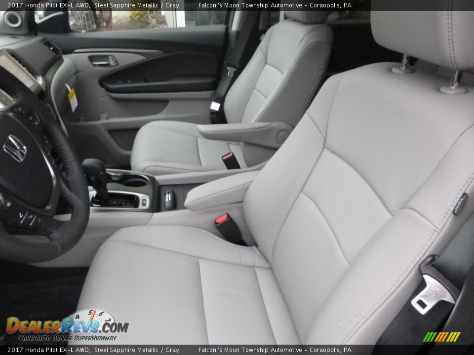 2017 Honda Pilot EX-L AWD Steel Sapphire Metallic / Gray Photo #8