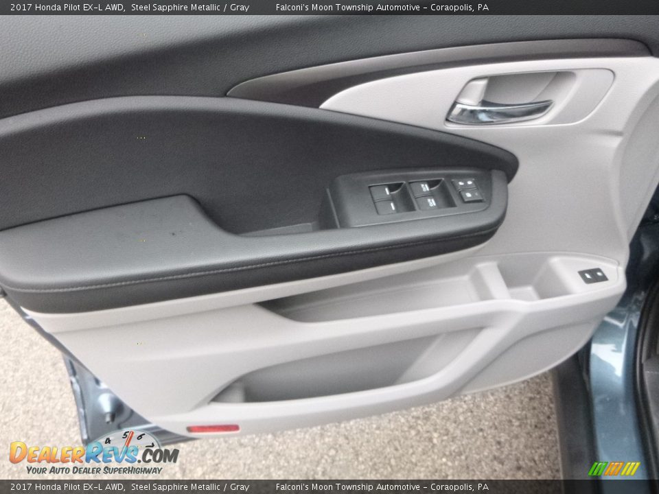 2017 Honda Pilot EX-L AWD Steel Sapphire Metallic / Gray Photo #11