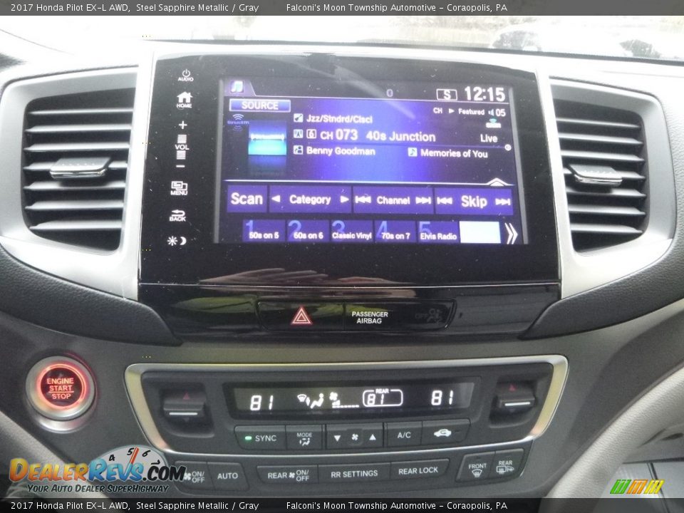 2017 Honda Pilot EX-L AWD Steel Sapphire Metallic / Gray Photo #14