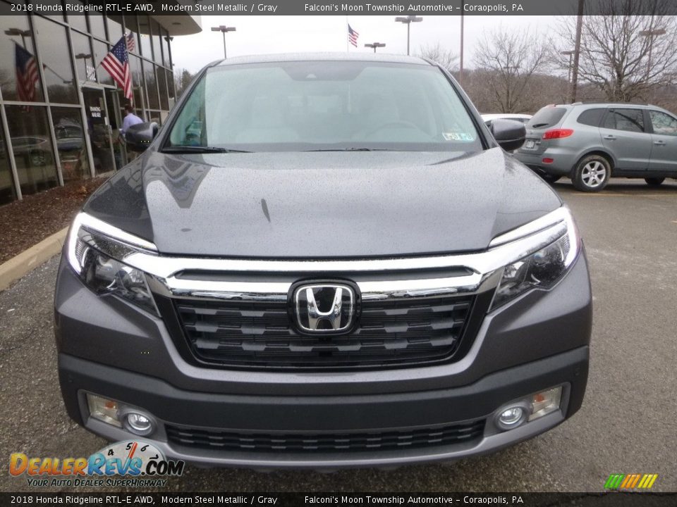 2018 Honda Ridgeline RTL-E AWD Modern Steel Metallic / Gray Photo #6