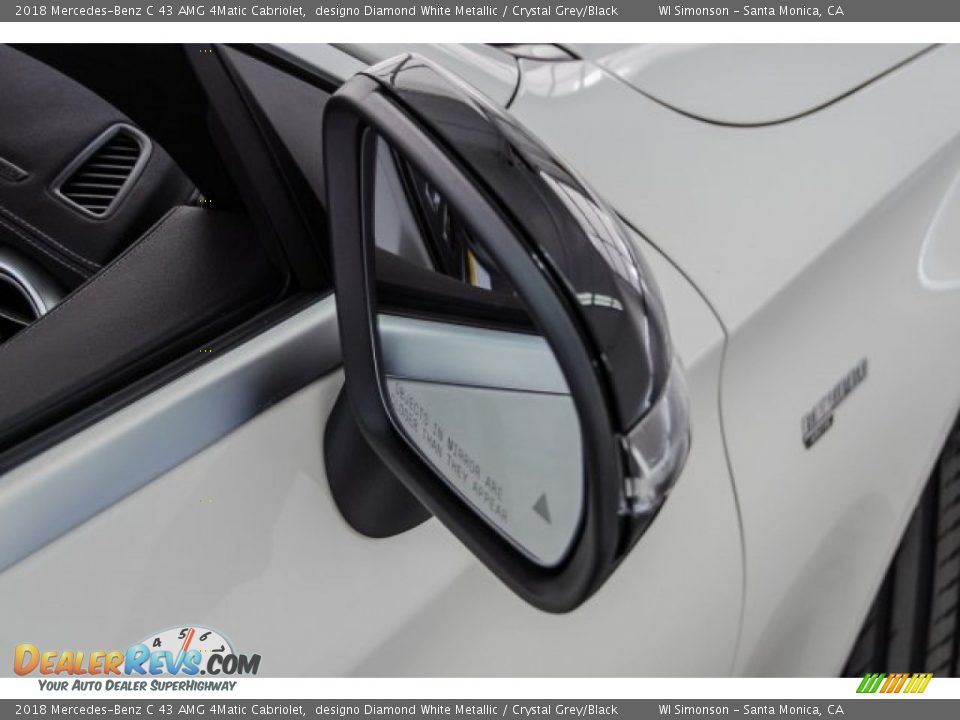 2018 Mercedes-Benz C 43 AMG 4Matic Cabriolet designo Diamond White Metallic / Crystal Grey/Black Photo #15