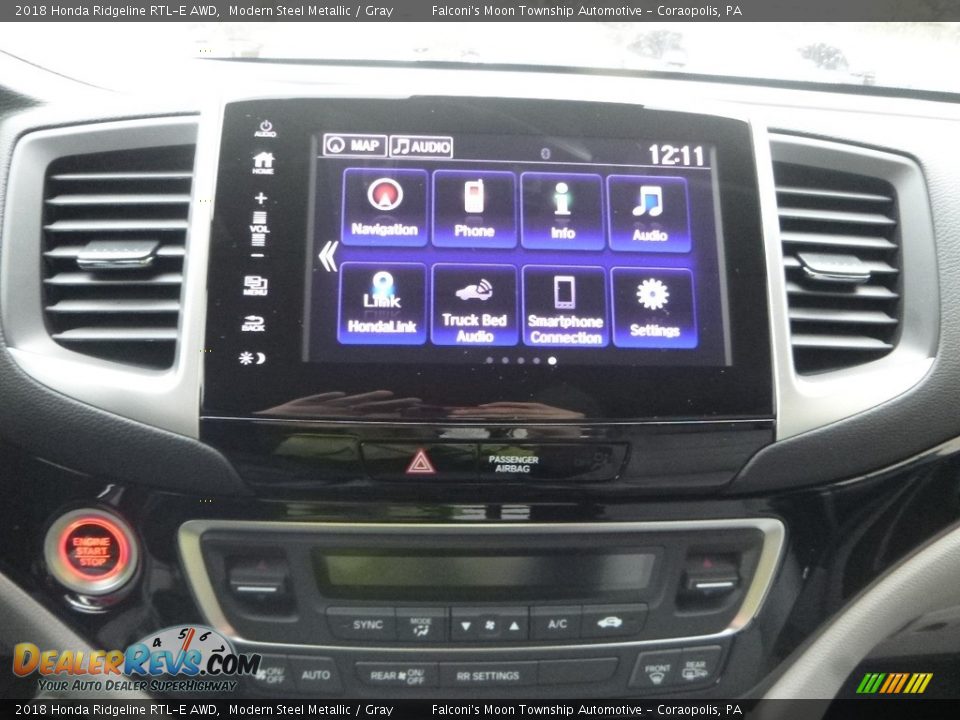 2018 Honda Ridgeline RTL-E AWD Modern Steel Metallic / Gray Photo #14