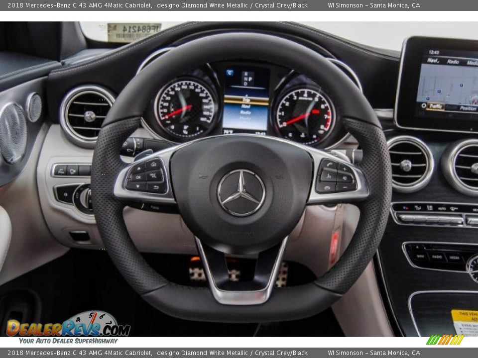 2018 Mercedes-Benz C 43 AMG 4Matic Cabriolet Steering Wheel Photo #23