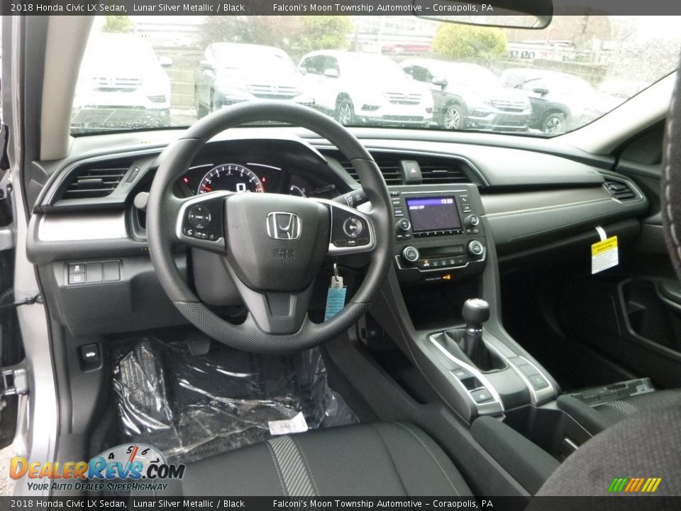 Black Interior - 2018 Honda Civic LX Sedan Photo #10