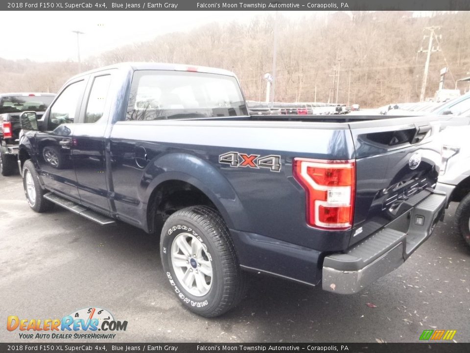 2018 Ford F150 XL SuperCab 4x4 Blue Jeans / Earth Gray Photo #6