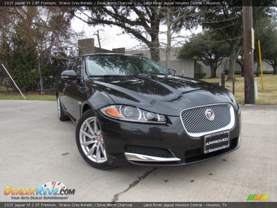 2015 Jaguar XF 2.0T Premium Stratus Grey Metallic / Dove/Warm Charcoal Photo #1