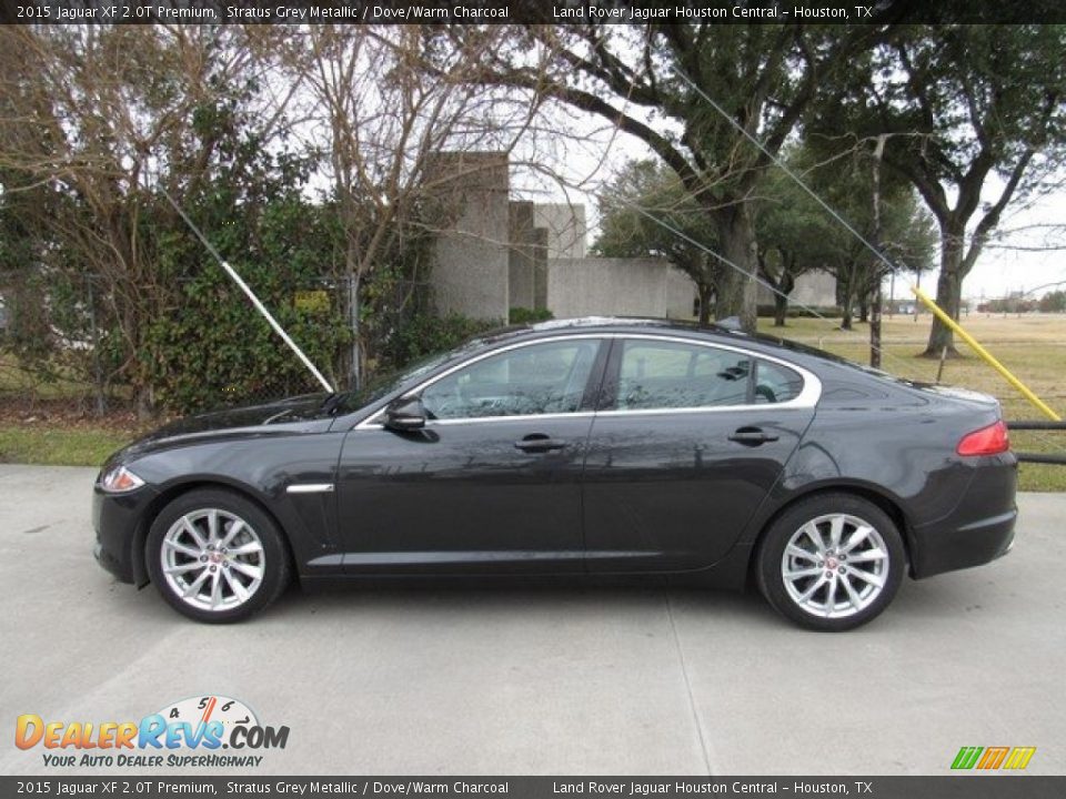 2015 Jaguar XF 2.0T Premium Stratus Grey Metallic / Dove/Warm Charcoal Photo #12