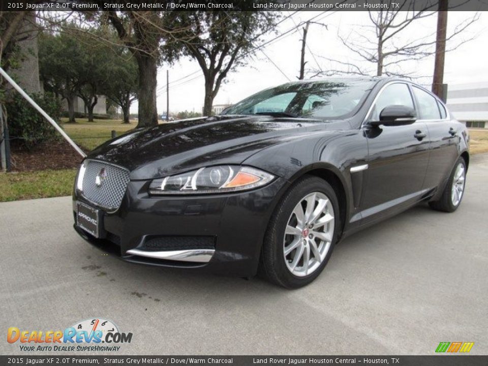 2015 Jaguar XF 2.0T Premium Stratus Grey Metallic / Dove/Warm Charcoal Photo #13