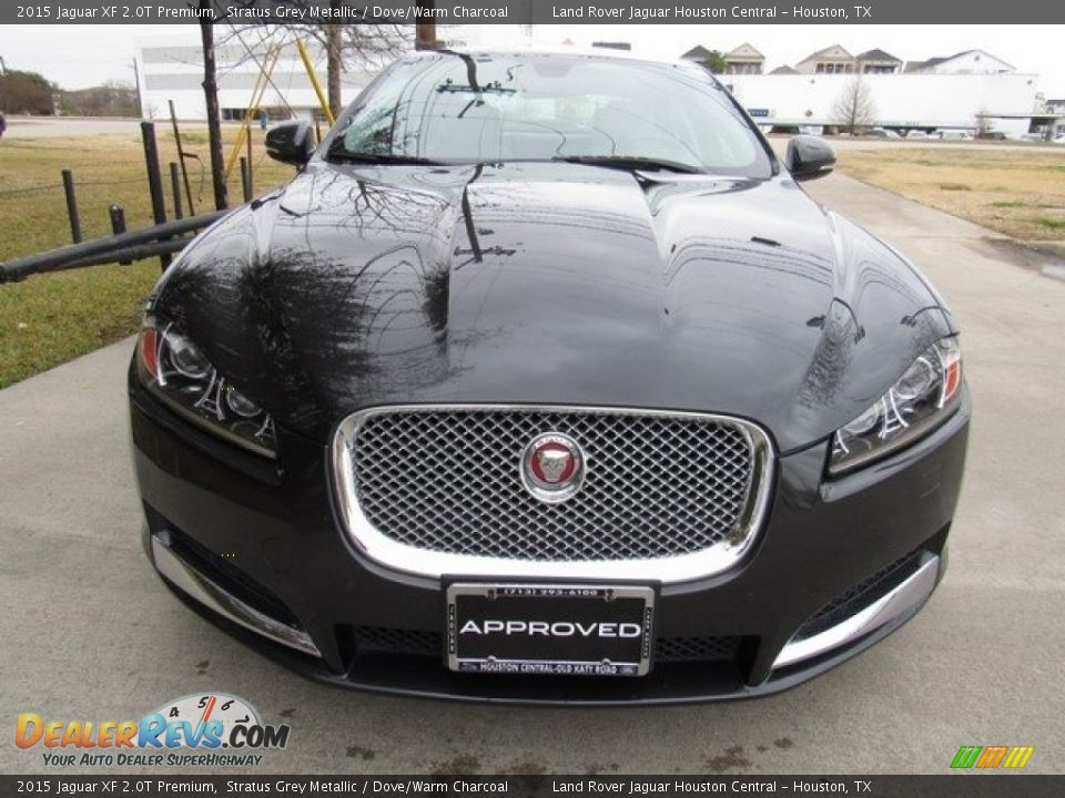 2015 Jaguar XF 2.0T Premium Stratus Grey Metallic / Dove/Warm Charcoal Photo #14