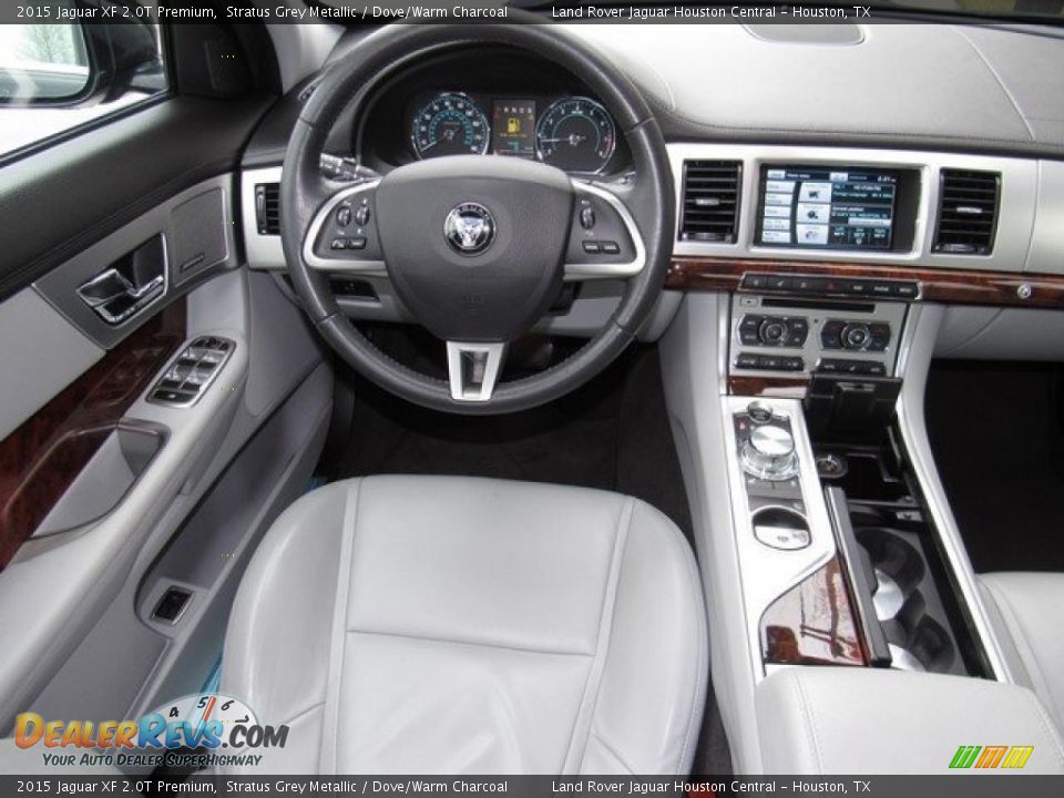 2015 Jaguar XF 2.0T Premium Stratus Grey Metallic / Dove/Warm Charcoal Photo #17