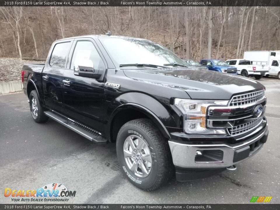 2018 Ford F150 Lariat SuperCrew 4x4 Shadow Black / Black Photo #3