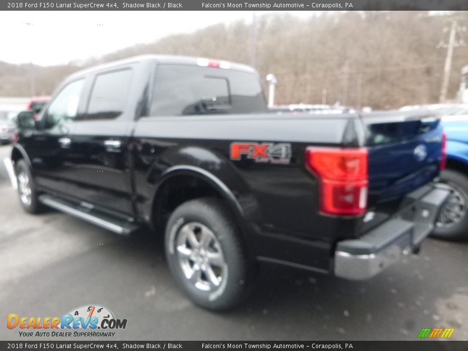 2018 Ford F150 Lariat SuperCrew 4x4 Shadow Black / Black Photo #6