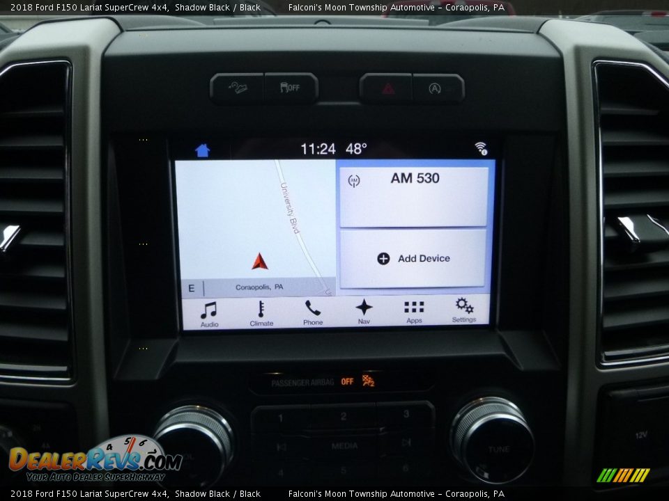 2018 Ford F150 Lariat SuperCrew 4x4 Shadow Black / Black Photo #14
