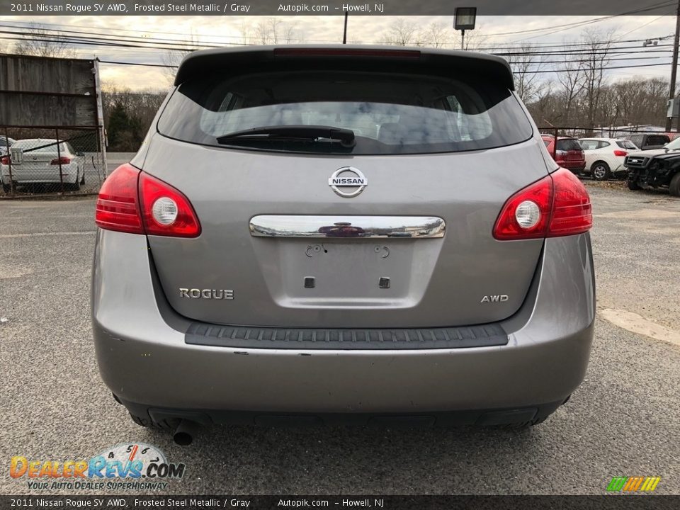 2011 Nissan Rogue SV AWD Frosted Steel Metallic / Gray Photo #6