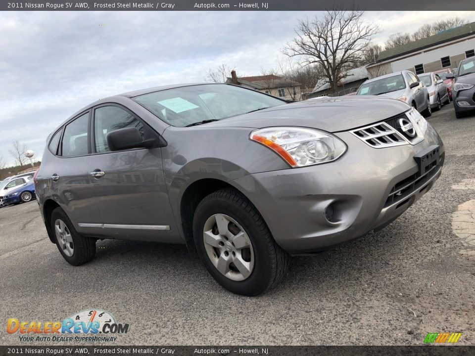 2011 Nissan Rogue SV AWD Frosted Steel Metallic / Gray Photo #10
