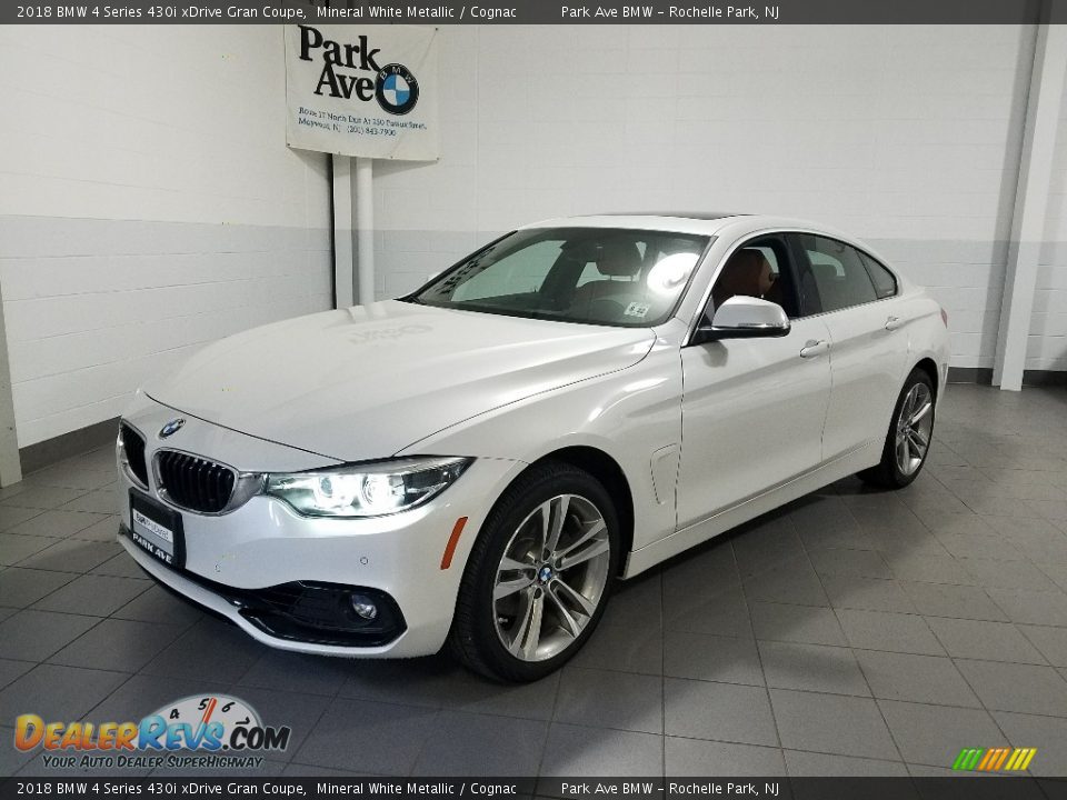 2018 BMW 4 Series 430i xDrive Gran Coupe Mineral White Metallic / Cognac Photo #1