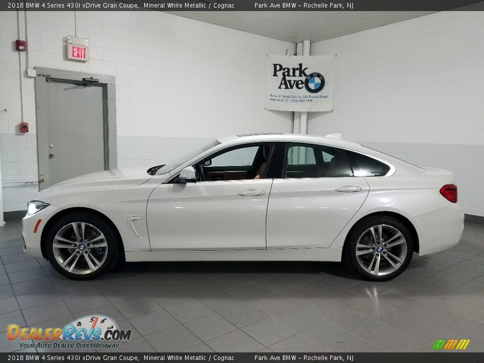 2018 BMW 4 Series 430i xDrive Gran Coupe Mineral White Metallic / Cognac Photo #2