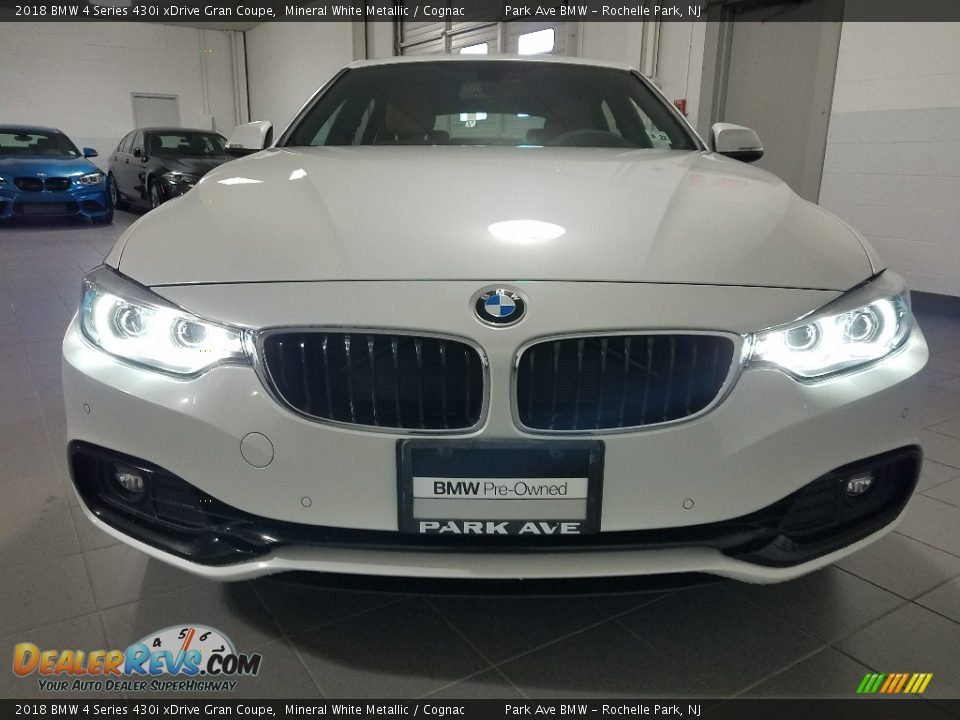 2018 BMW 4 Series 430i xDrive Gran Coupe Mineral White Metallic / Cognac Photo #8