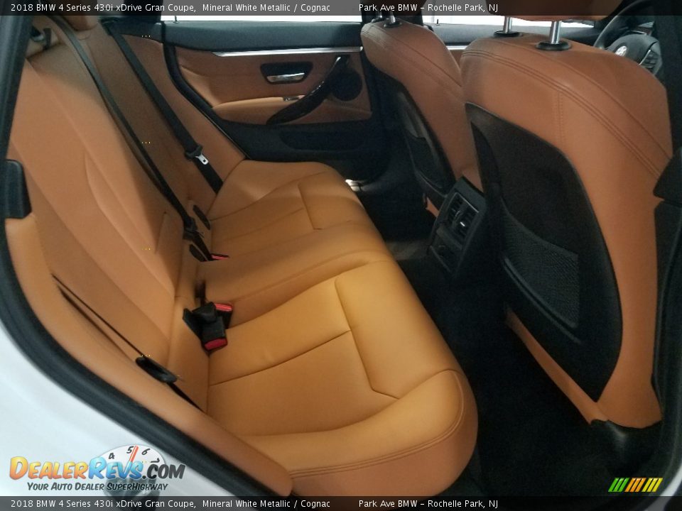 2018 BMW 4 Series 430i xDrive Gran Coupe Mineral White Metallic / Cognac Photo #11