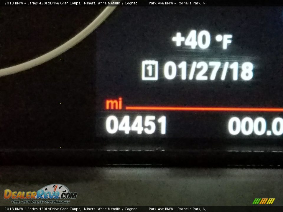 2018 BMW 4 Series 430i xDrive Gran Coupe Mineral White Metallic / Cognac Photo #18