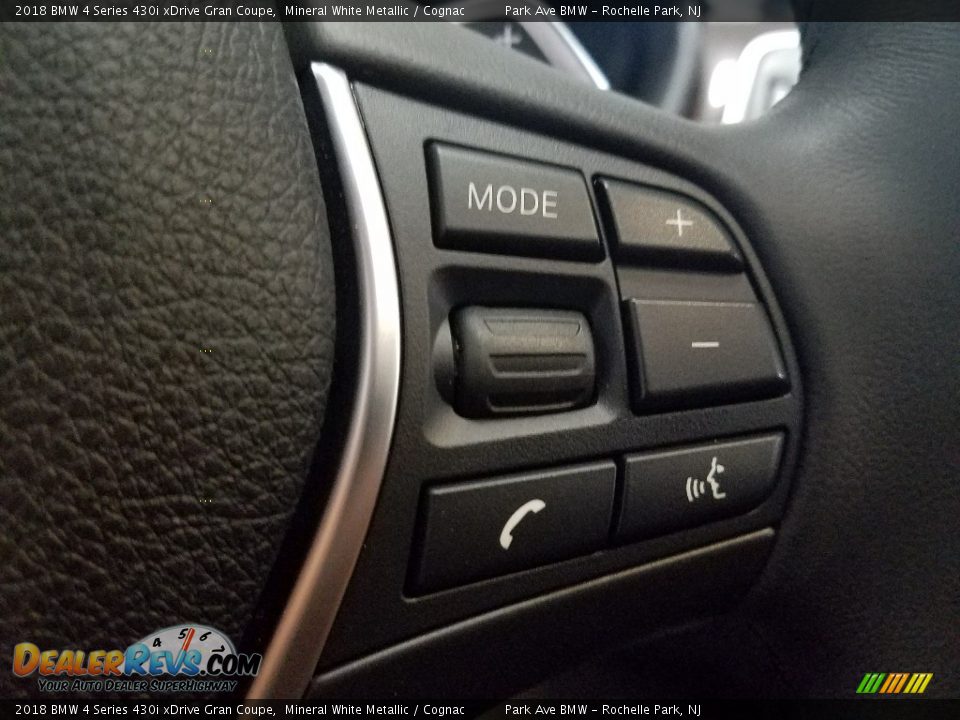 2018 BMW 4 Series 430i xDrive Gran Coupe Mineral White Metallic / Cognac Photo #19