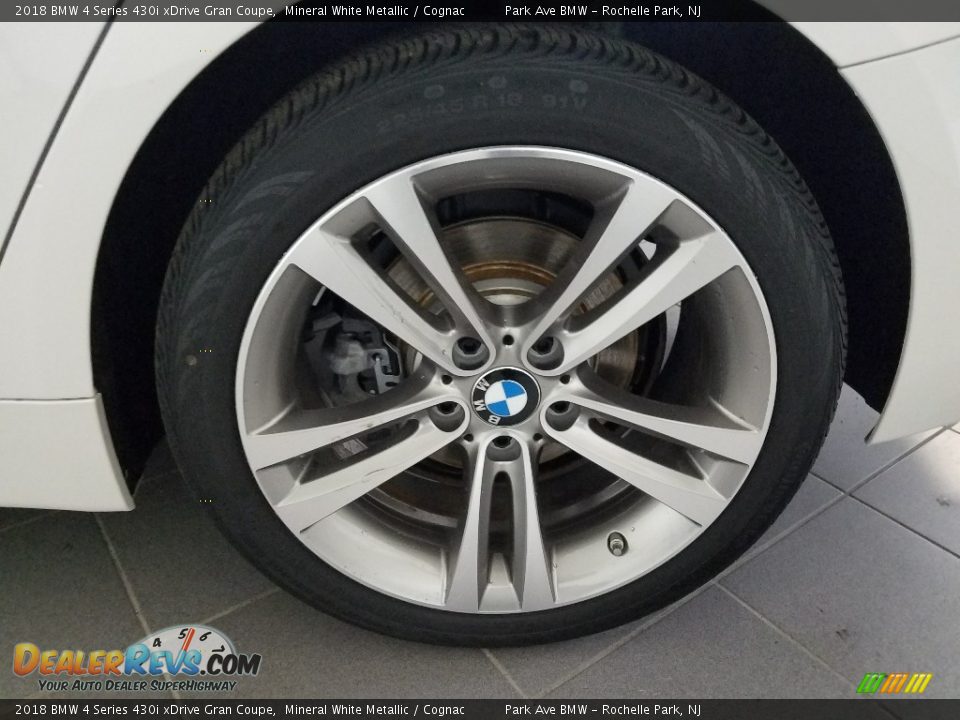 2018 BMW 4 Series 430i xDrive Gran Coupe Mineral White Metallic / Cognac Photo #24