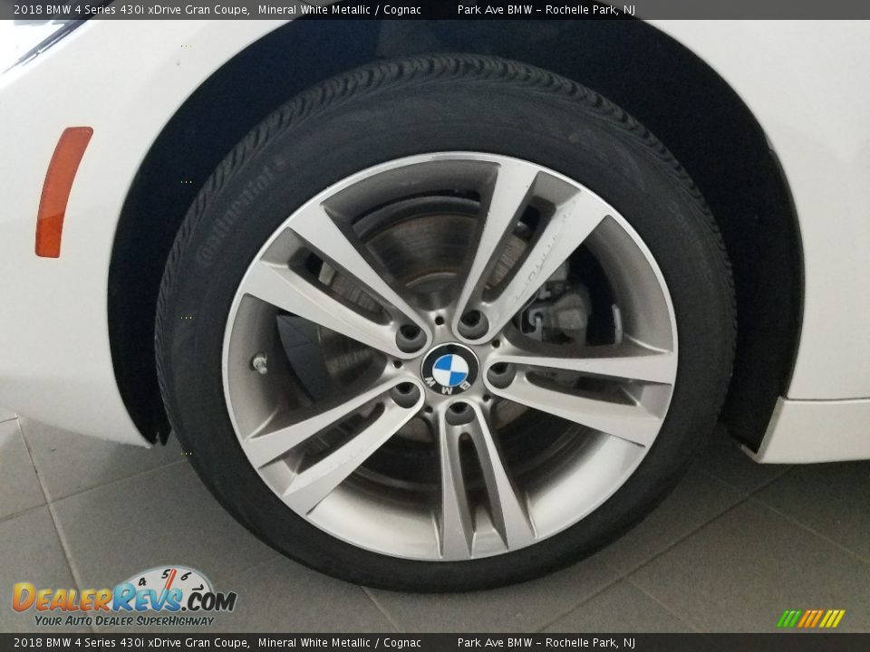 2018 BMW 4 Series 430i xDrive Gran Coupe Mineral White Metallic / Cognac Photo #25