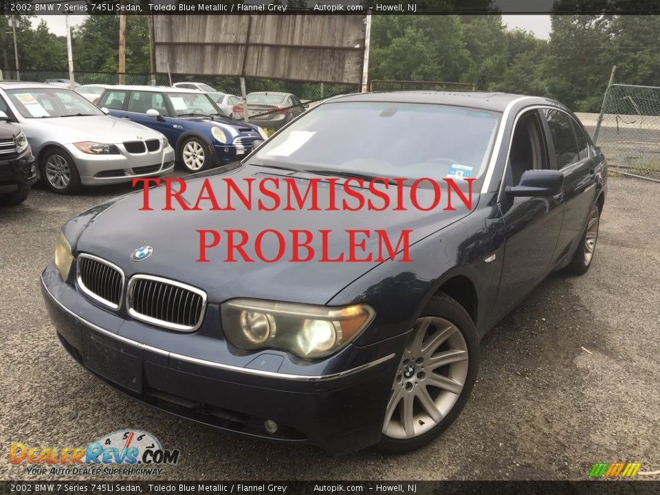 2002 BMW 7 Series 745Li Sedan Toledo Blue Metallic / Flannel Grey Photo #1