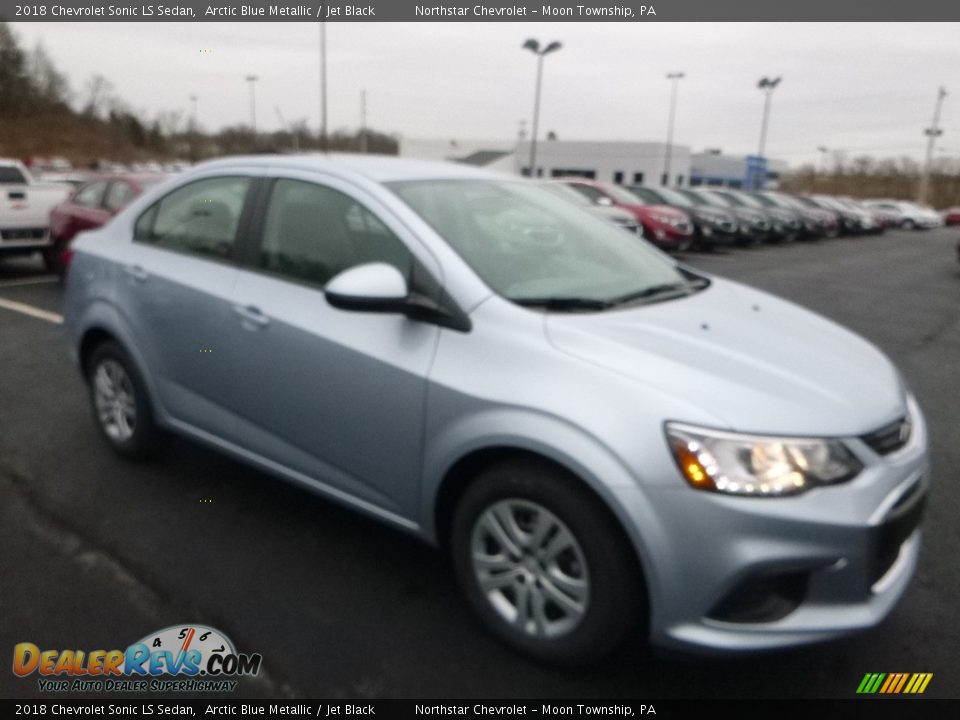 2018 Chevrolet Sonic LS Sedan Arctic Blue Metallic / Jet Black Photo #7