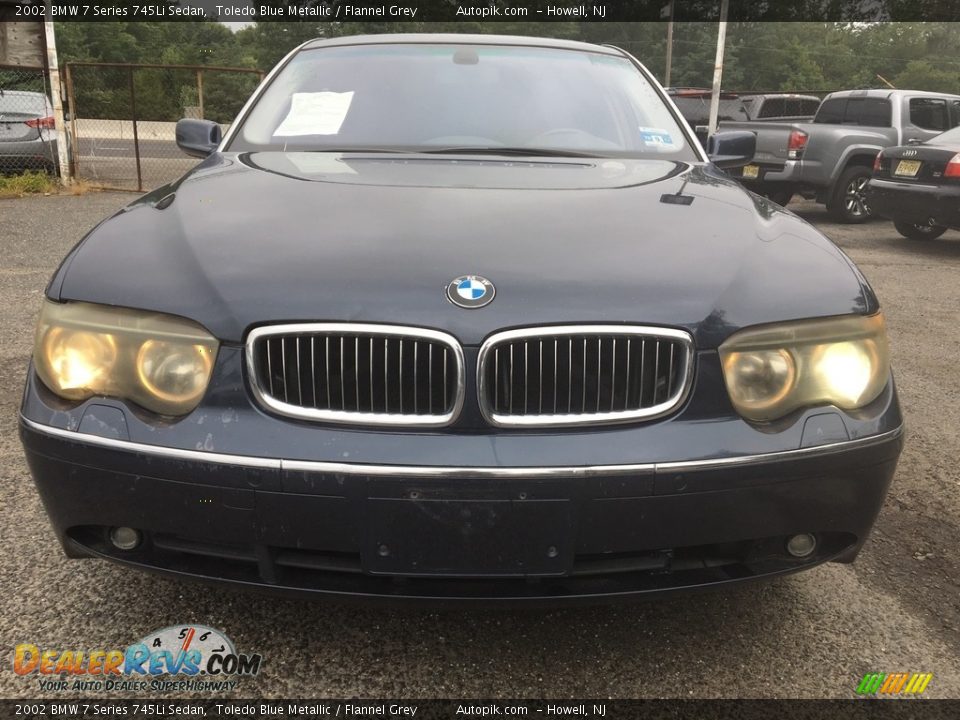 2002 BMW 7 Series 745Li Sedan Toledo Blue Metallic / Flannel Grey Photo #12