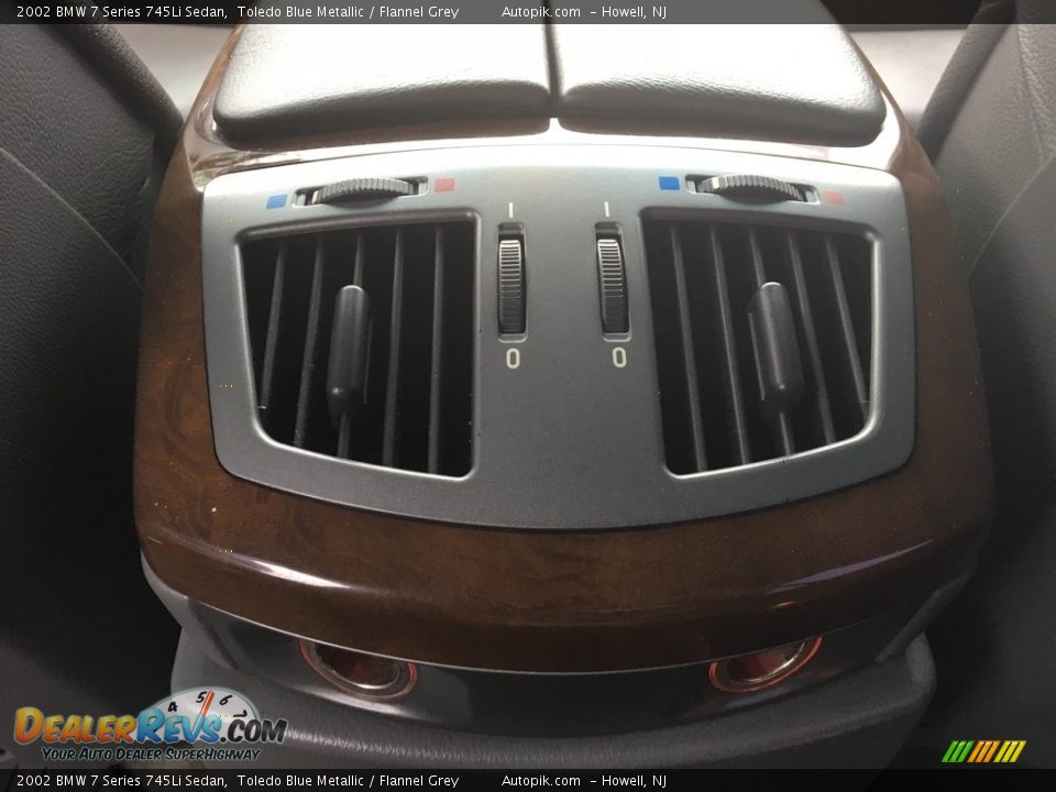 2002 BMW 7 Series 745Li Sedan Toledo Blue Metallic / Flannel Grey Photo #14